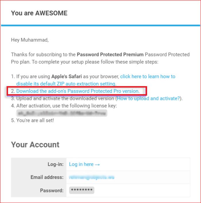 Password Protected zip file