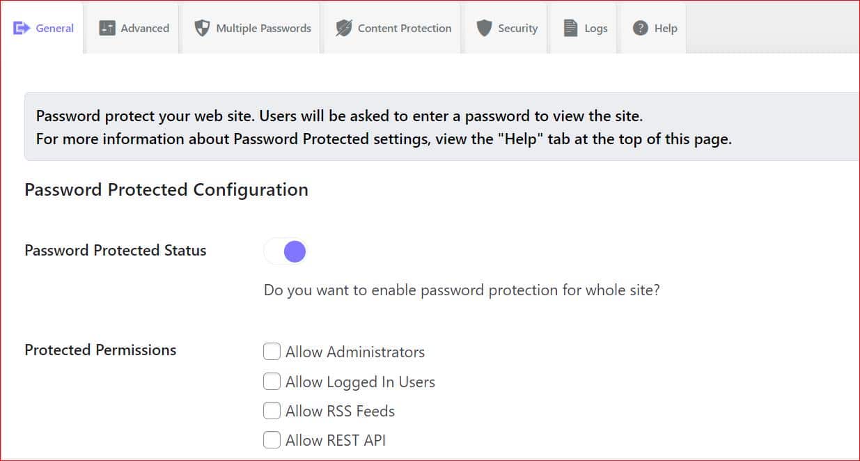 Customize the Protected Permissions