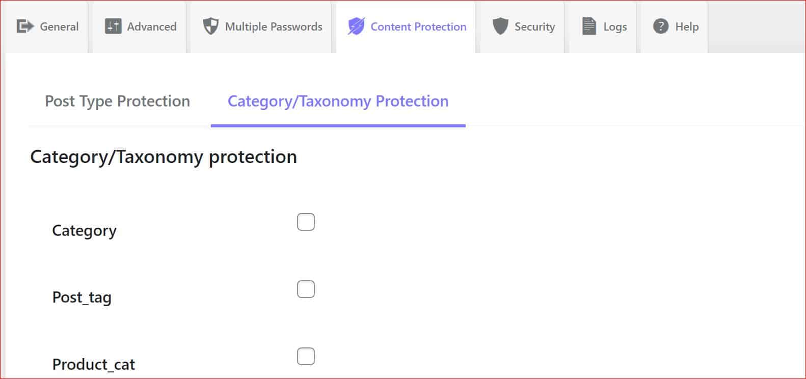 Category/Taxonomy Protection