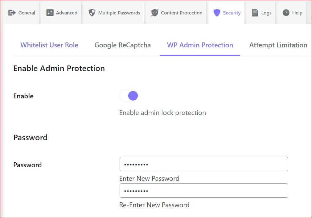 password protected your WordPress login page