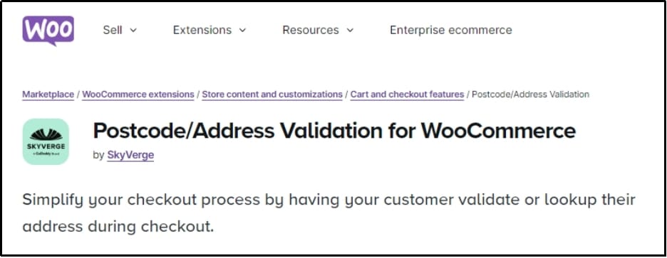 Address validation plugin for WooCommerce